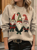 Christmas Sweater Santa Claus Round Neck Pullover